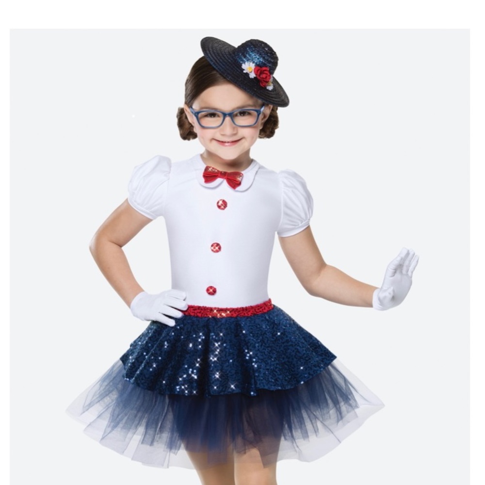 Dance Costumes/ Mary Poppins/Small Child with hat!